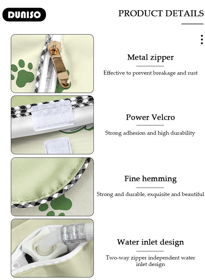 DUNISO Washing Washer and Dryer Covers,Top Load Washing Machine Cover Laundry Dryer Protect Cover,Mung Bean Dog Pattern Automatic Wave Washing Machine Cover,Oxford Cloth Cover,Waterproof Dustproof and Thickened Protection Cover for Most 8.5-12kg  Washing Machine,Size XL - Image 3