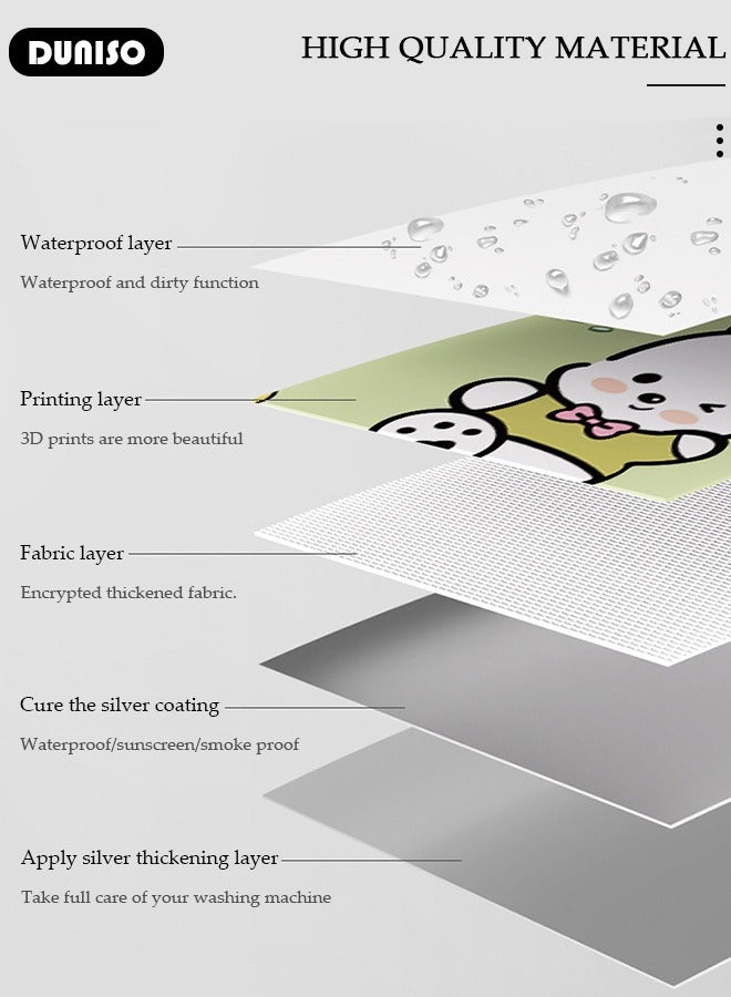 DUNISO Washing Washer and Dryer Covers,Top Load Washing Machine Cover Laundry Dryer Protect Cover,Mung Bean Dog Pattern Automatic Wave Washing Machine Cover,Oxford Cloth Cover,Waterproof Dustproof and Thickened Protection Cover for Most 8.5-12kg  Washing Machine,Size XL - Image 5