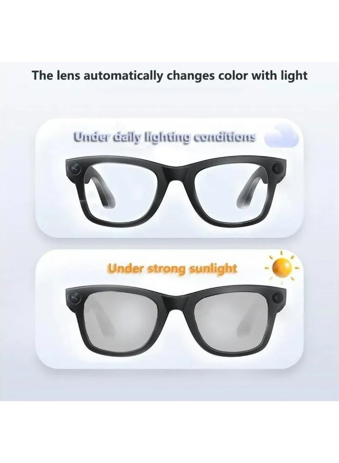AI Smart Glasses with 8MP Camera, Real-Time Translation, Wireless Calls, Bluetooth and Wi-Fi Transfer, Android Compatible Design for Travel, Work, and Daily Hands-Free Use - Image 4