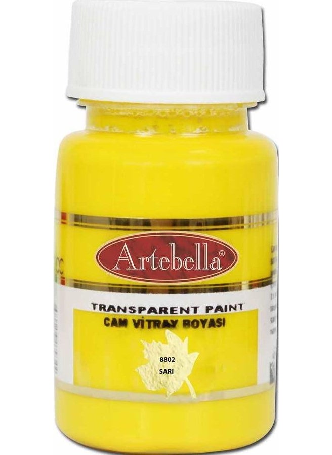 Artebella - 880250 Transparent Glass Stained Glass Paint 50 cc Yellow - Image 1