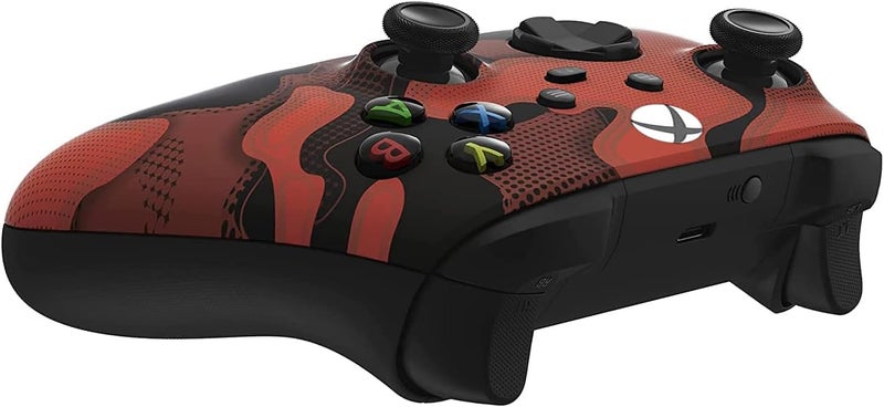 Custom Controllerzz Wireless Controller for Microsoft Xbox Series X/S & Xbox One - Soft Touch Feel - Custom Xbox Series X/S Controller (X/S Red Camo) - Image 4