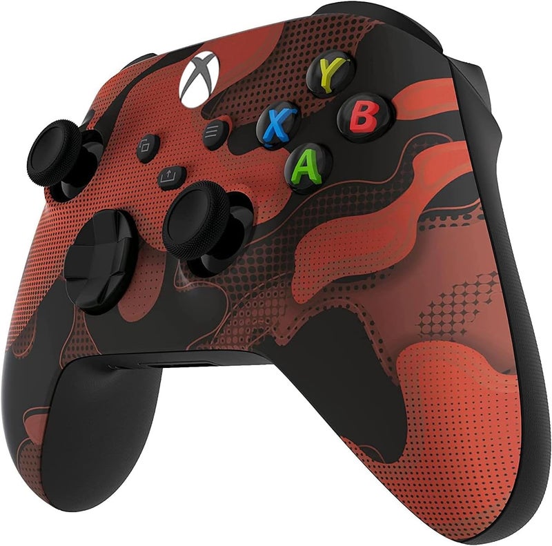 Custom Controllerzz Wireless Controller for Microsoft Xbox Series X/S & Xbox One - Soft Touch Feel - Custom Xbox Series X/S Controller (X/S Red Camo) - Image 3