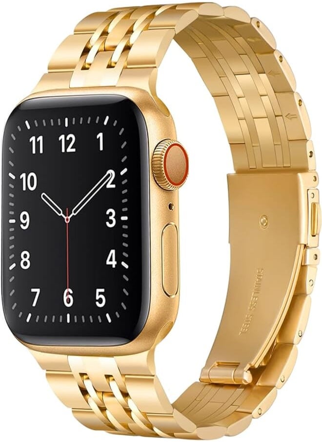 Bestig - Bestig Compatible with Apple Watch Band 44mm 42mm 38mm 40mm 45mm 49mm 41mm Series 8 7 6 5 4 3 2 1 & SE SE2 Ultra iwatch Band Stainless Steel Metal Replacement Straps Bracelet for Men and Women - Image 1