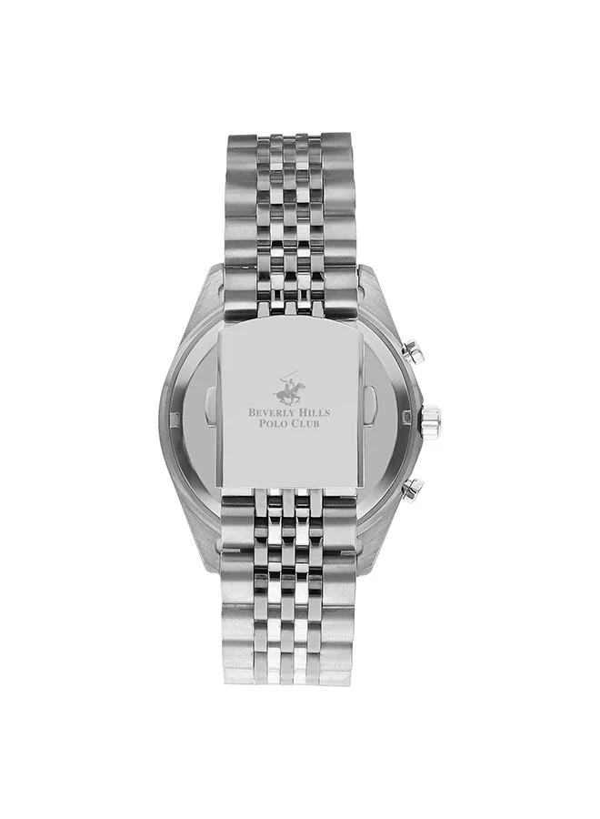 بيفرلي هيلز بولو كلوب Beverly Hills Polo Club BP3354X.350 Men Multi Function Display Watch & Metal Strap Silver