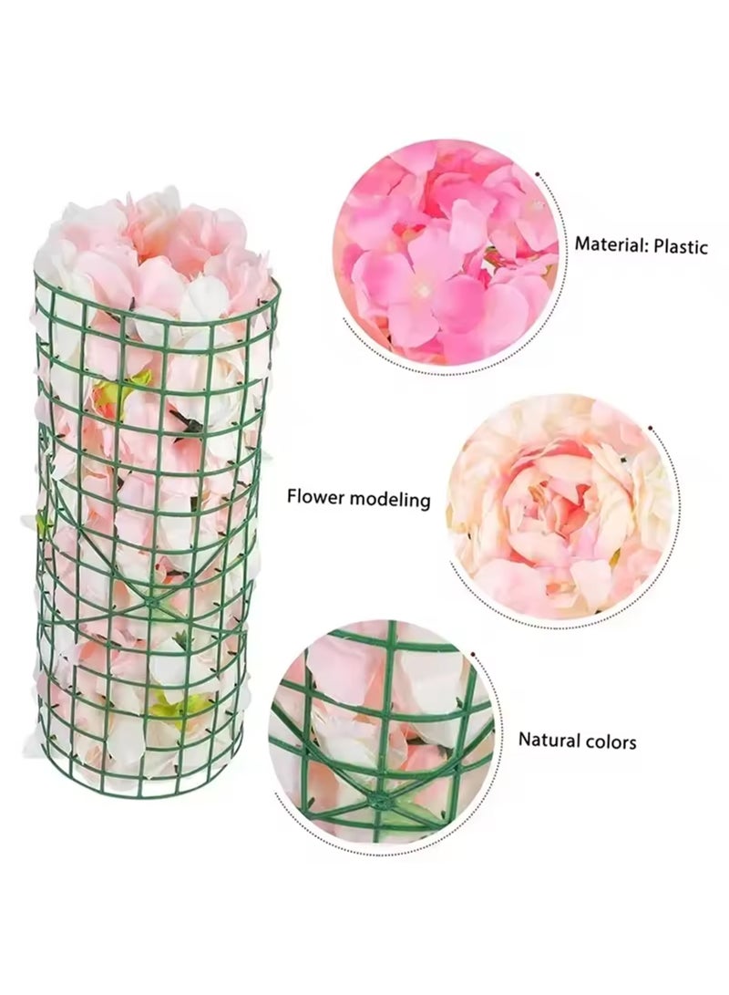 توشيونيكس لوحات خلفية جدارية من الزهور الاصطناعية 40 × 60 سم - لوحة جدارية زهرية بلون وردي فاتح، خلفية زفاف مثالية لتزيين حفلات توديع العزوبية وأعياد الميلاد - Image 2