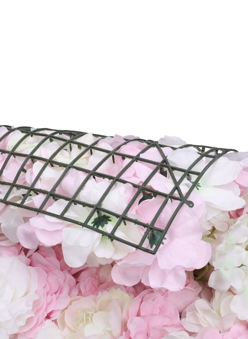 توشيونيكس لوحات خلفية جدارية من الزهور الاصطناعية 40 × 60 سم - لوحة جدارية زهرية بلون وردي فاتح، خلفية زفاف مثالية لتزيين حفلات توديع العزوبية وأعياد الميلاد - Image 3