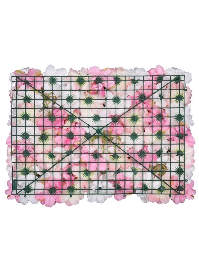 توشيونيكس لوحات خلفية جدارية من الزهور الاصطناعية 40 × 60 سم - لوحة جدارية زهرية بلون وردي فاتح، خلفية زفاف مثالية لتزيين حفلات توديع العزوبية وأعياد الميلاد - Image 4