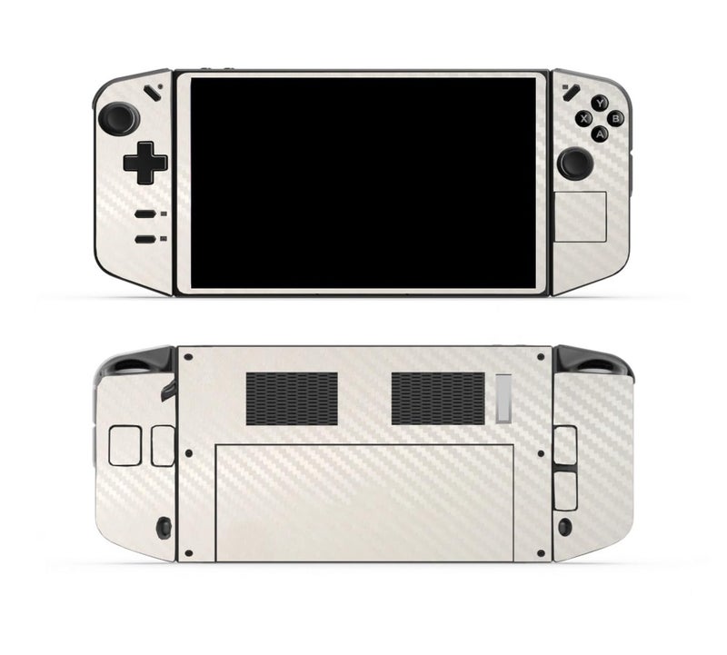 IFEEHE Carbon Pattern Stickers Cover Case Full Protective Skin Decal for Legion GO Gaming Protector Accessories (White) - Image 3