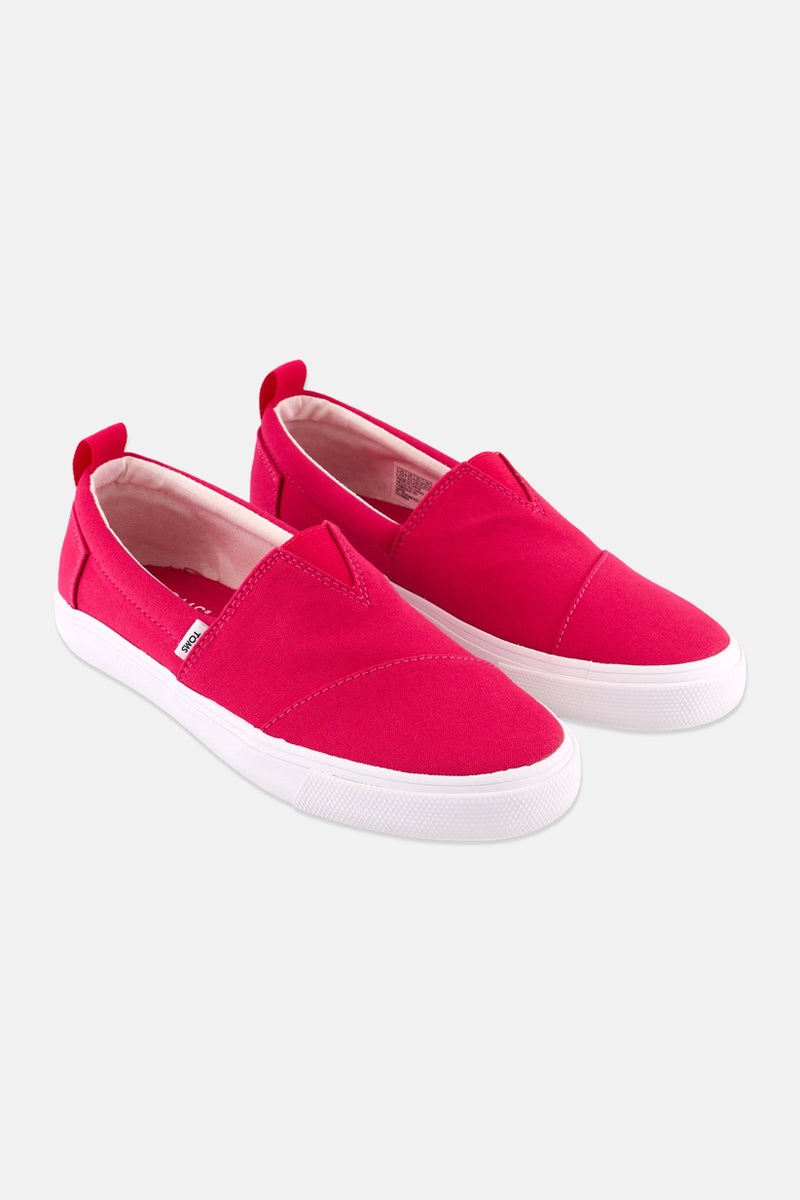 TOMS Kid Girl Alpargata Fenix Slip On Casual Shoes, Pink/White - Image 1