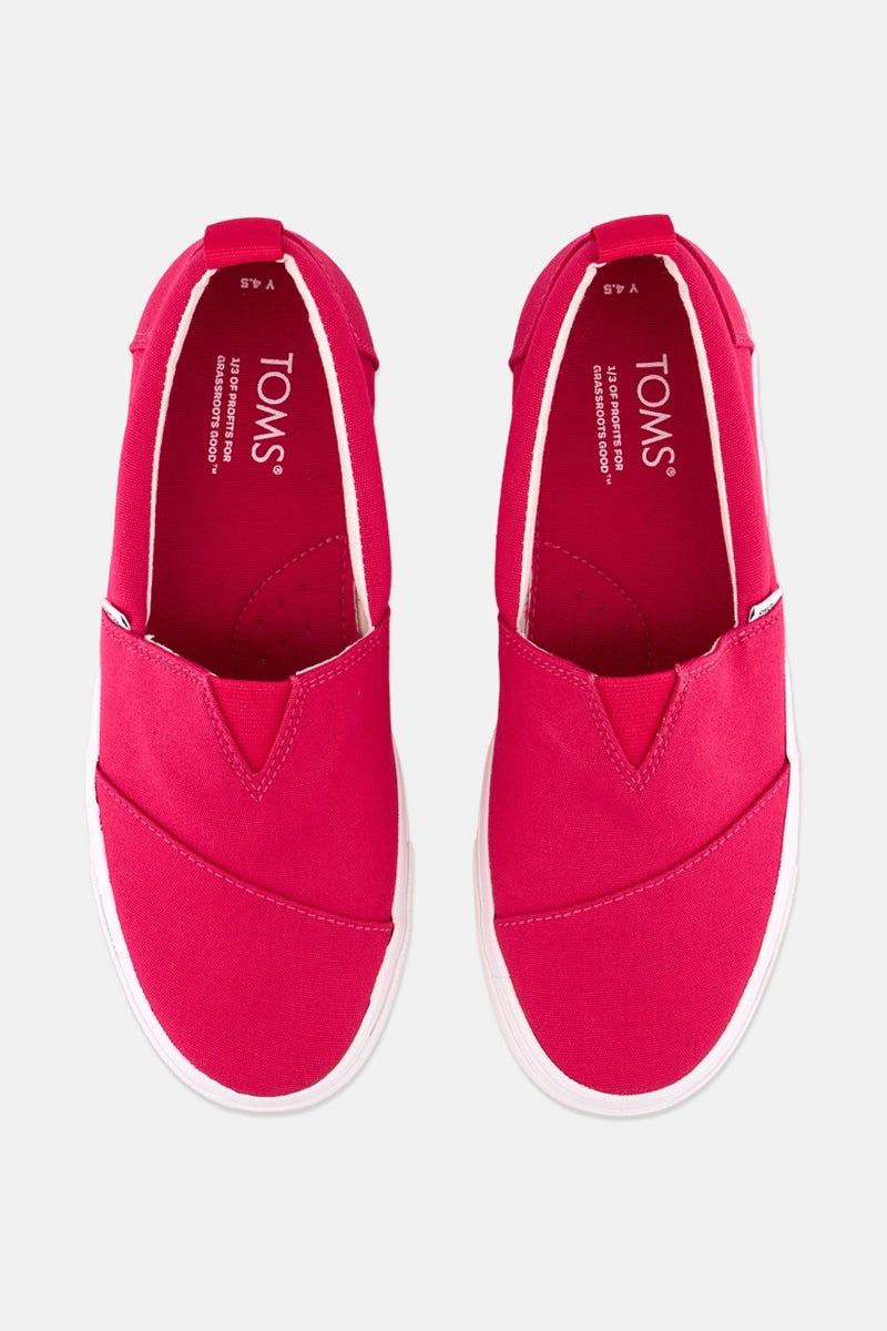 TOMS Kid Girl Alpargata Fenix Slip On Casual Shoes, Pink/White - Image 2