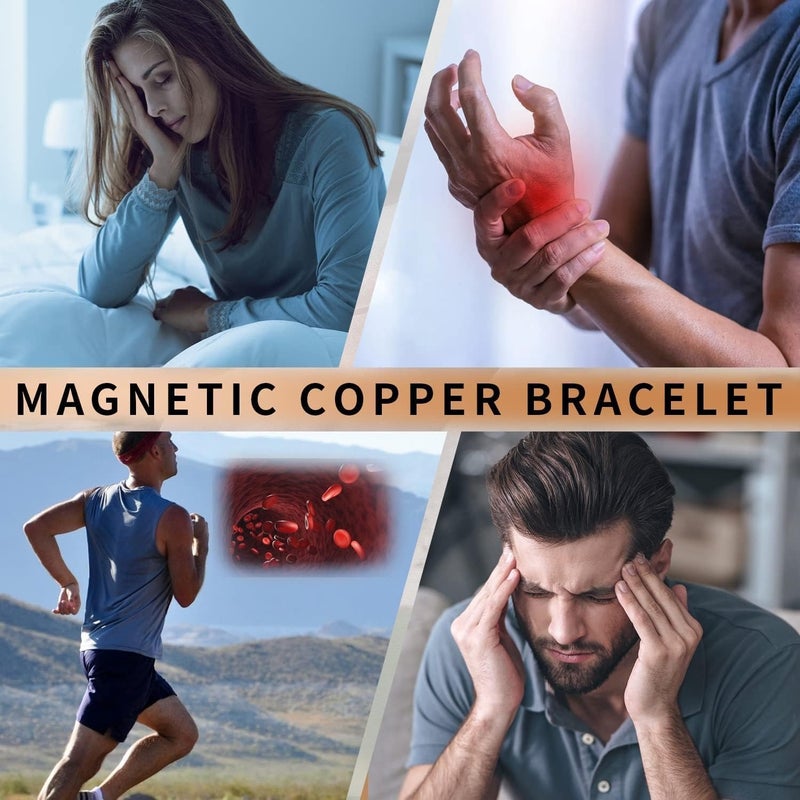 Joyzzz Pure Copper Magnetic Bracelets - Adjustable Cuff Bangle for Men & Women - Image 5