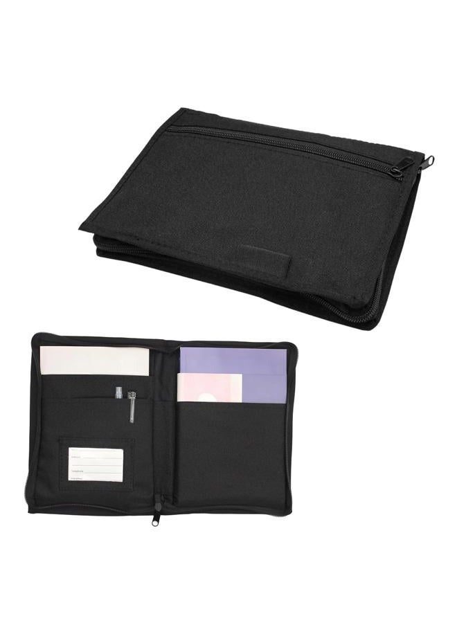 FSTURIOS Car Registration and Insurance Holder, Glove Box Compartment Document Holder Owner Manual Case, Soft Zippered Pouch Multi-Pocket Glove Bag for Auto Insurance License Cards - Image 1