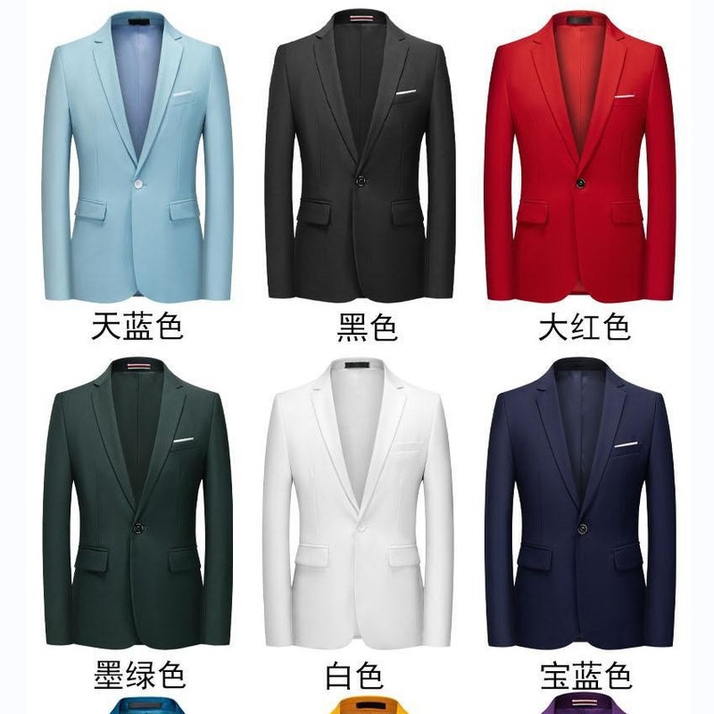 Wholesale men's business casual one-piece small suit thick formal coat Korean slim work foreign trade suit men - Image 2