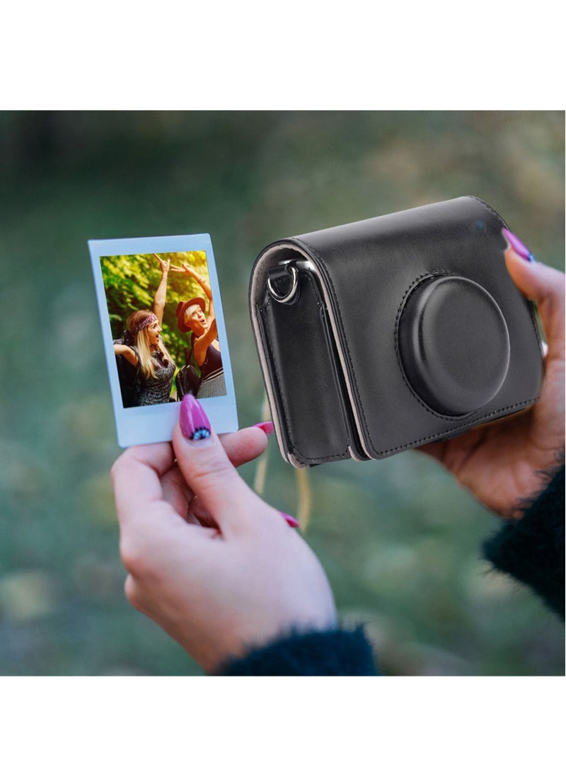 PU Camera Case for Fujifilm Instax Mini EVO Instant Digital Film Photo Camera Protection Cover Camera Bag With Shoulder Strap - Image 3