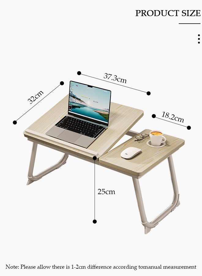 DUNISO Laptop Bed Tray Desk, Adjustable Folding Laptop Bed Table, Portable Standing Desk, Foldable Lap Tablet Desk with Cup Holder for Bed Couch Sofa Floor, Working, Writing - Image 2