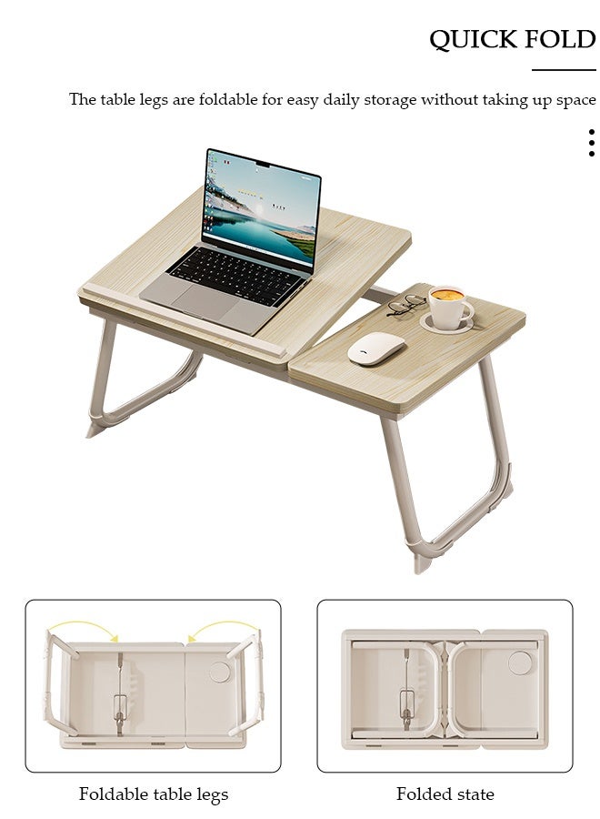 DUNISO Laptop Bed Tray Desk, Adjustable Folding Laptop Bed Table, Portable Standing Desk, Foldable Lap Tablet Desk with Cup Holder for Bed Couch Sofa Floor, Working, Writing - Image 4