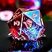 YEMEKO Laser DND Rainbow Dice Set Dungeons and Dragons Dice with Iridescent Iconic Coating Polyhedral Dice with Resin Sharp Edge for RPG MTG Table Games red Sunset - Image 2