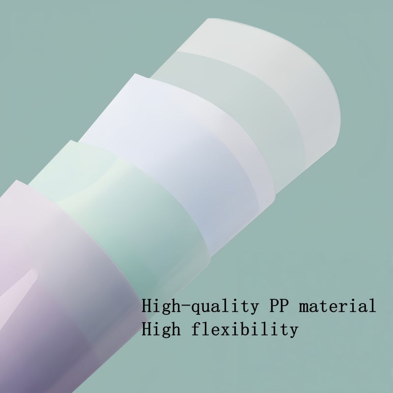 15 Pcs A4 File Bag Morandi Color Series Transparent PP Button Sealed Envelope Bag School Office Supplies Essential Items For Returning To School Green - Image 3