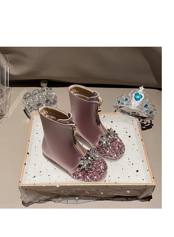 Girl's Versatile Crystal Princess Single Boots  - Image 1