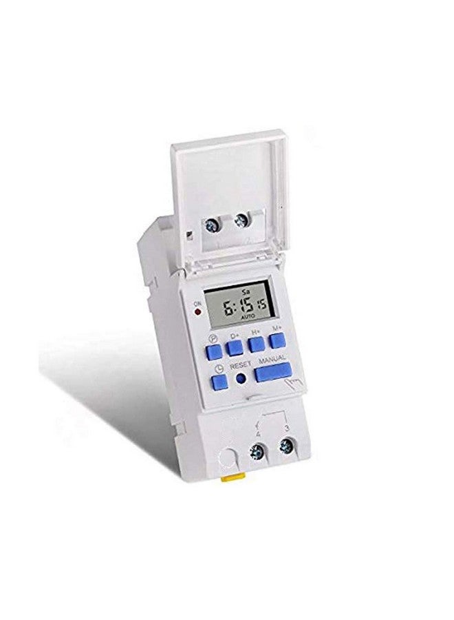 Quick Sense (QS-T3) DIN Rail Digital Timer Switch | Programmable 24x7 Daily/Weekly Automation Controller with LCD Display | Precise Timer Switch for Lights, Motors, Water Pumps & Home Automation - Image 1