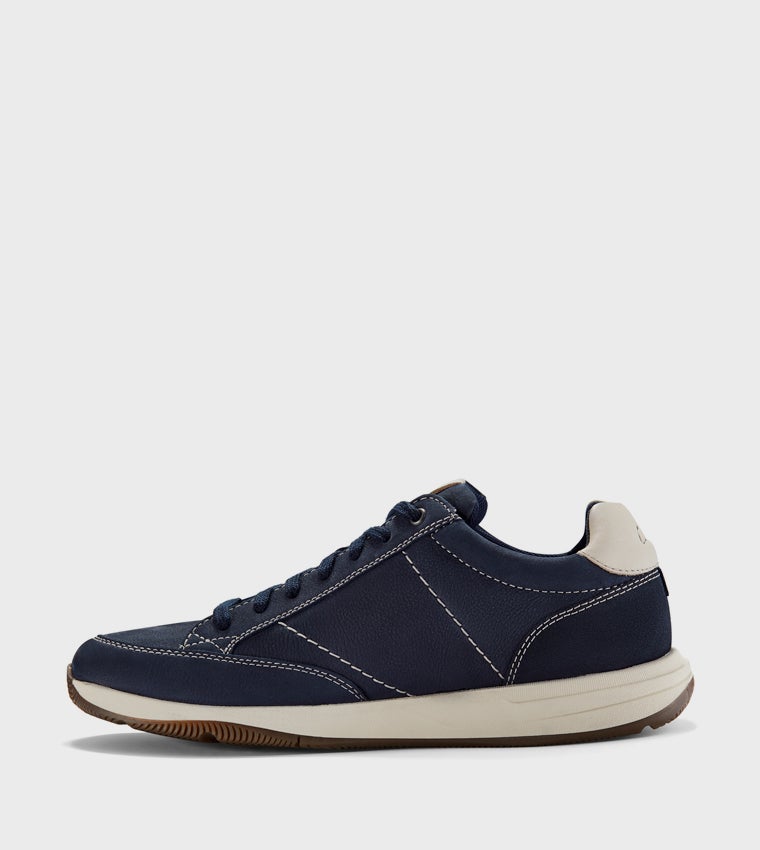 clarks Townview Lace Navy Nubuck - Image 2