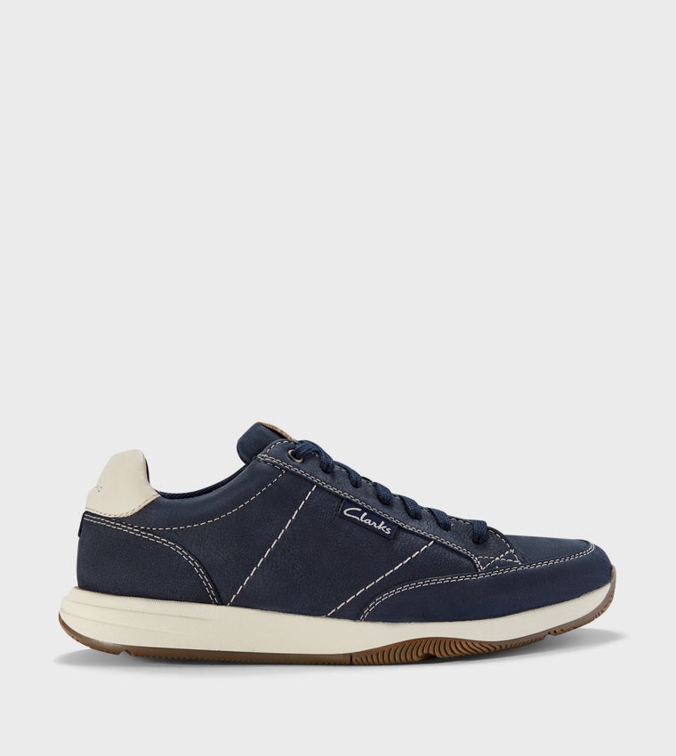 clarks Townview Lace Navy Nubuck - Image 1