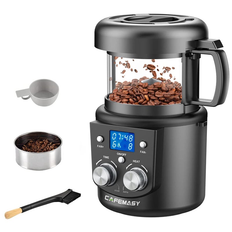 CAFEMASY CAFEMASY Coffee Bean Roaster Machine  Home Use Air Coffee Roaster with Adjustable Timer Roasting Heating and Air Fan Setting 