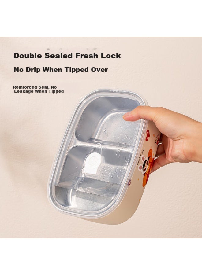 Treejack 304 Stainless Steel Lunch Box Camping Office Home Bento Box Fruit Vegetable Refrigerator Snack Fresh-keeping Storage Box - Image 2
