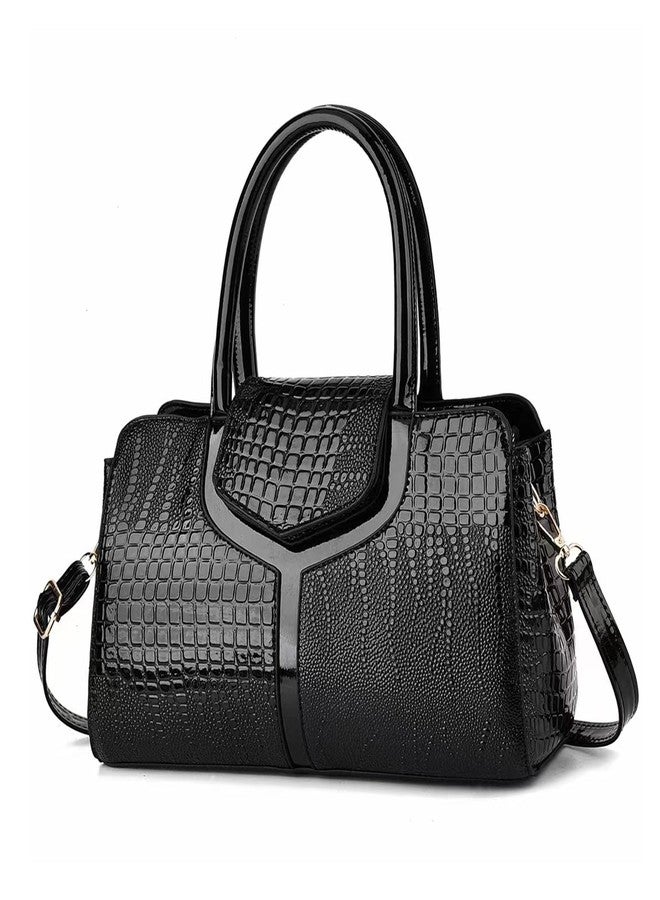 PHEVOS Medium Satchel Handbag Shoulder Crossbody Purse Top handle Crocodile Hobo bags for Women - Image 1