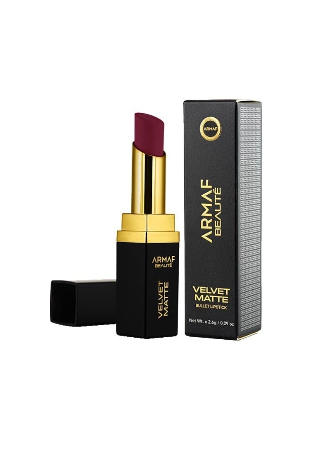 ارماف بيوتي أحمر الشفاه "فيلفيت مات" (Velvet Matte) من أرماف بوتيه – ملمس ناعم كالحرير، غني بزبدة الشيا، وخفيف الوزن | جيزيل (Giselle) 2.6 جم - Image 1