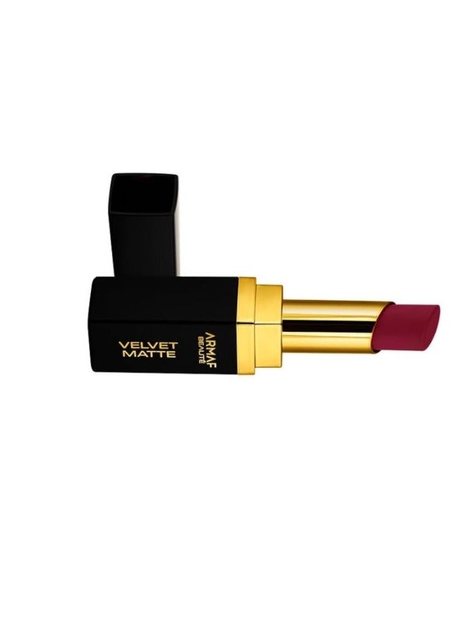 ارماف بيوتي أحمر الشفاه "فيلفيت مات" (Velvet Matte) من أرماف بوتيه – ملمس ناعم كالحرير، غني بزبدة الشيا، وخفيف الوزن | جيزيل (Giselle) 2.6 جم - Image 3