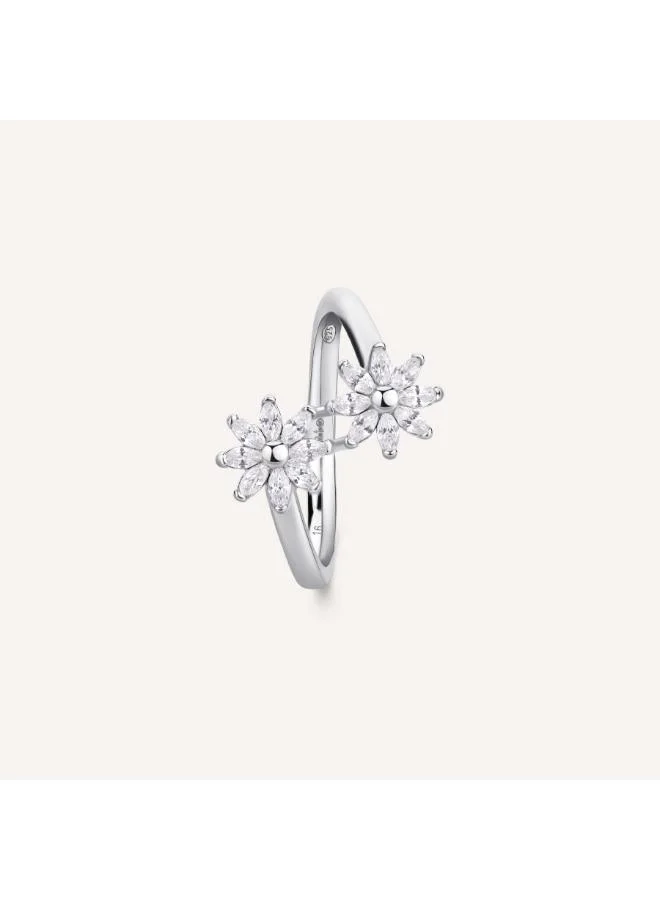 Rosato Gaia Sterling Ring with Double Flowers