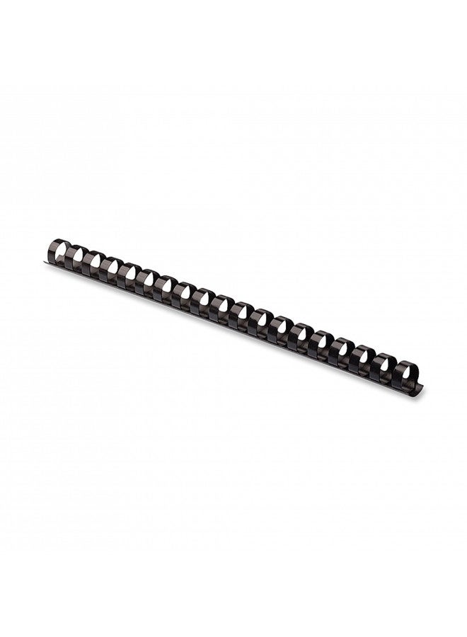 Fellowes Fellowes 52326 Plastic Binding Combs - Round Back, 1/2 Inches, 90 sheets, Black, 100 Pack  - Image 1