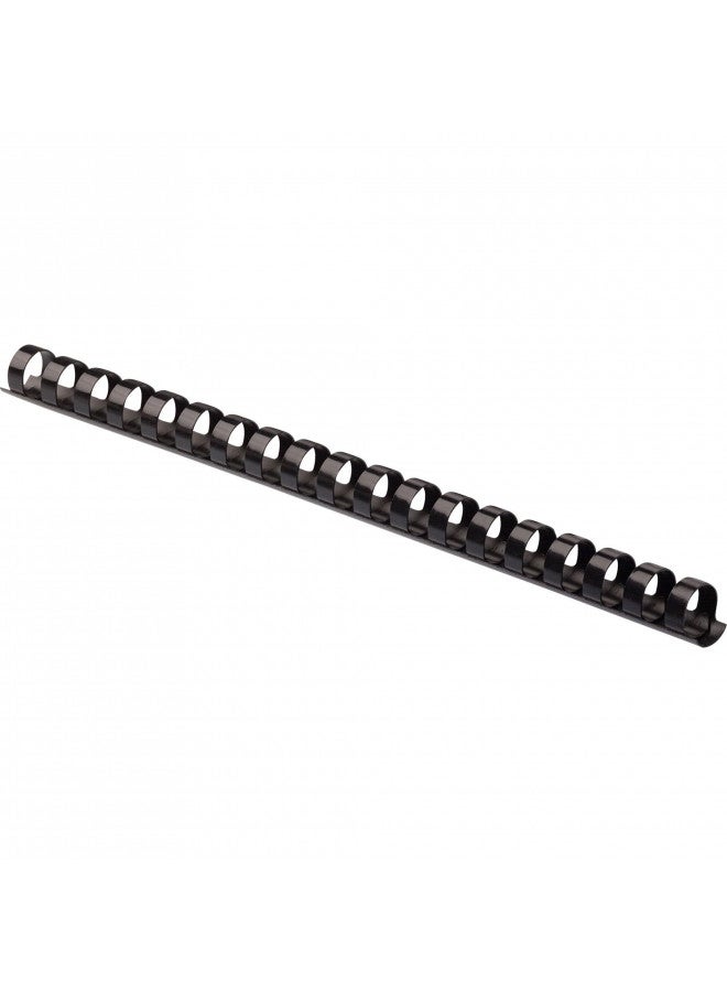 Fellowes Fellowes 52326 Plastic Binding Combs - Round Back, 1/2 Inches, 90 sheets, Black, 100 Pack  - Image 2