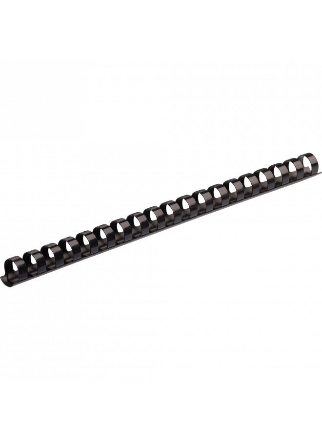 Fellowes Fellowes 52326 Plastic Binding Combs - Round Back, 1/2 Inches, 90 sheets, Black, 100 Pack  - Image 3