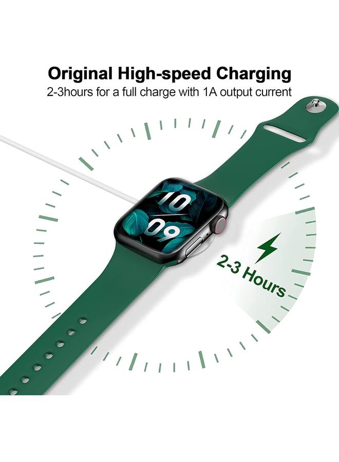 𝟐𝟎𝟐𝟓 𝐔𝐩𝐠𝐫𝐚𝐝𝐞𝐝 Magnetic Charging Cable for Apple Watch Charger,[USB C Port] Wireless Charging Cable Compatible with iWatch Series Ultra/10/9/8/7/6/SE/SE2/5/4/3/2[3.3FT]-White - Image 3
