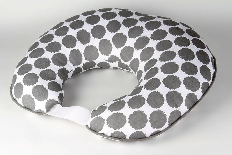 Bacati Ikat Dots Muslin Fabric Nursing Pillow Cover Only Nursing Pillow Cover Only Grey - Image 5
