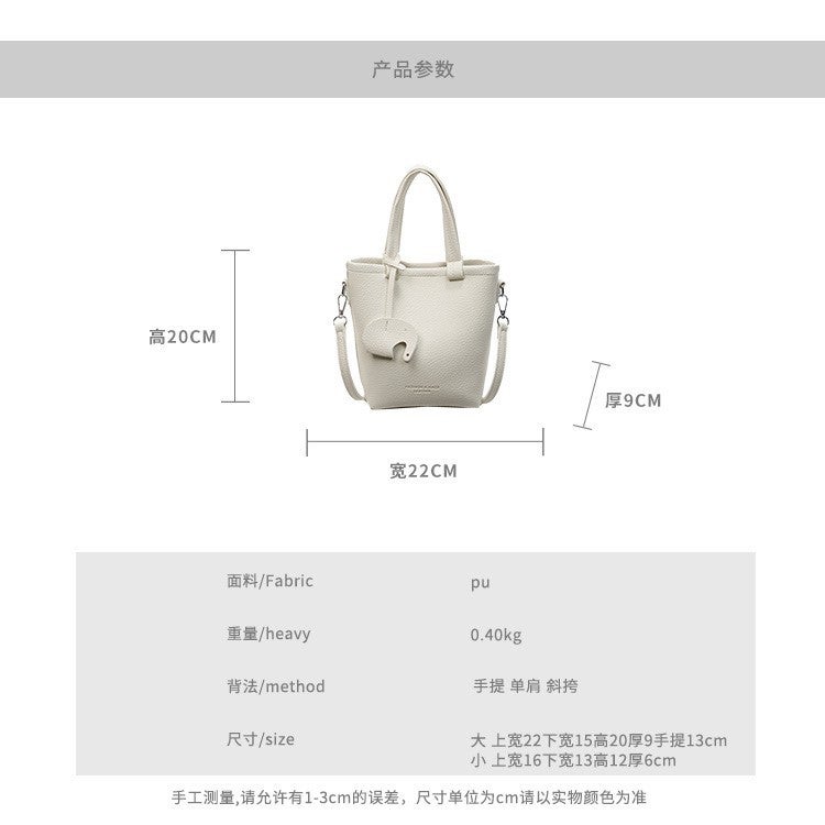 Niche Casual Basket Bag For Women 2026 New Solid Color Bucket Bag Simple Handbag Single Shoulder Crossbody Bag - Image 5