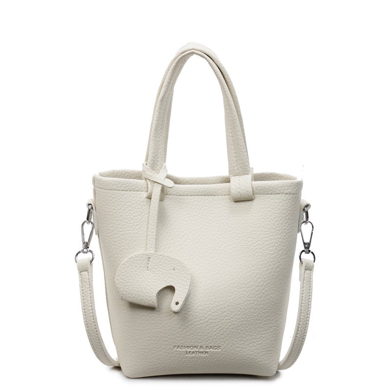 Niche Casual Basket Bag For Women 2026 New Solid Color Bucket Bag Simple Handbag Single Shoulder Crossbody Bag - Image 1