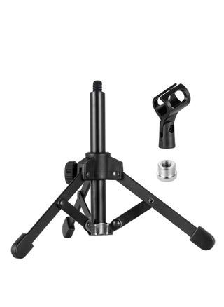 Adjustable Microphone Stand, Portable Foldable Tripod with Mic Clip Holder, Suitable for Dynamic Microphone Like Shure SM58 PGA48 Samson Q2U Blue Yeti - pzsku/Z8F97F76CEF7870A0BC88Z/45/_/1730911080/dde4d280-b923-4977-8557-b2788ad31616