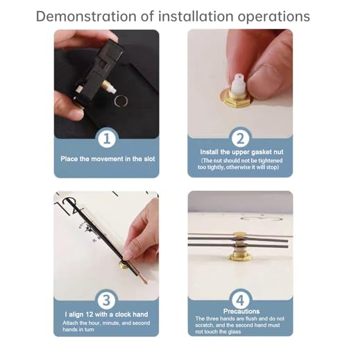 MovFlax Clock Mechanism Replacement, 13mm(1/2 Inch) Long Shaft 5mm(3/16 Inch) Thread Quartz Clock Movement Jumping Seconds Parts (hangless-13mm(1/2Inch) Shaft-5mm(3/16inch) Thread, Piece, 1) - Image 5