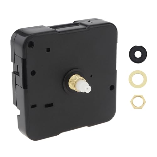 MovFlax Clock Mechanism Replacement, 13mm(1/2 Inch) Long Shaft 5mm(3/16 Inch) Thread Quartz Clock Movement Jumping Seconds Parts (hangless-13mm(1/2Inch) Shaft-5mm(3/16inch) Thread, Piece, 1) - Image 1