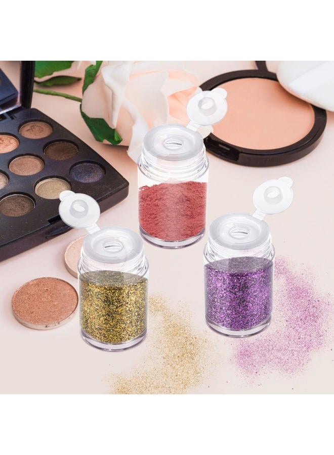 RAYNAG 6 Pieces Mini Empty Loose Powder Bottle Travel Cosmetic Glitter Powder Eye Shadow Powder Box with Sifter and Lids (Single hole) - Image 2