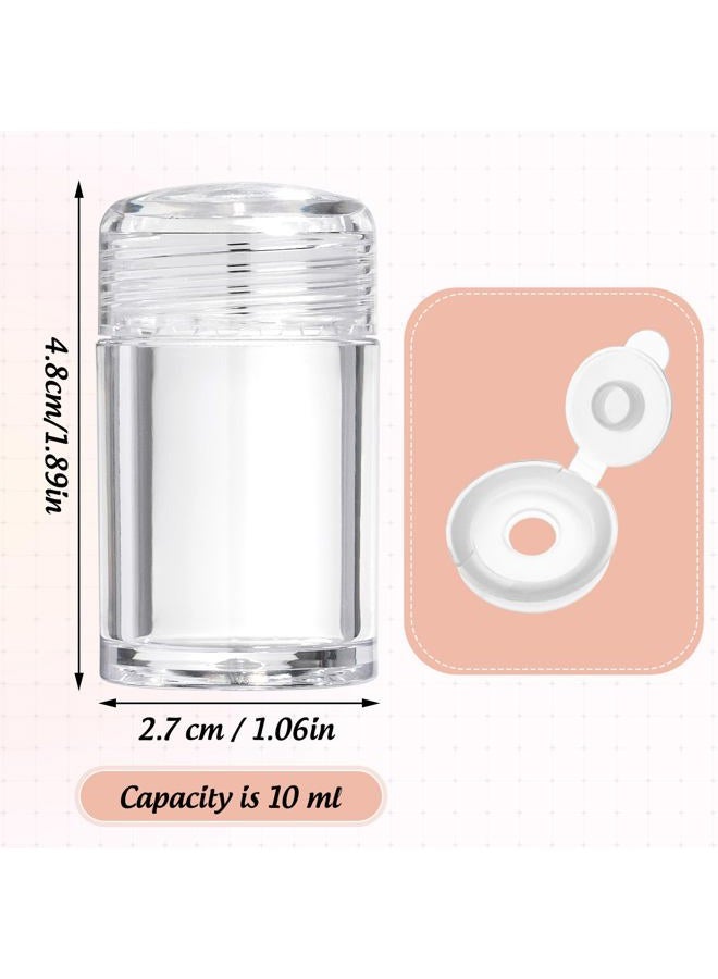 RAYNAG 6 Pieces Mini Empty Loose Powder Bottle Travel Cosmetic Glitter Powder Eye Shadow Powder Box with Sifter and Lids (Single hole) - Image 3