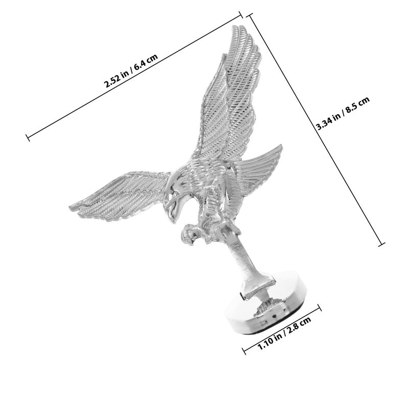 زخرفة معدنية ثلاثية الأبعاد على طراز العتيق لنسر، شارة خارجية للسيارة، شعار، زخرفة - Image 3