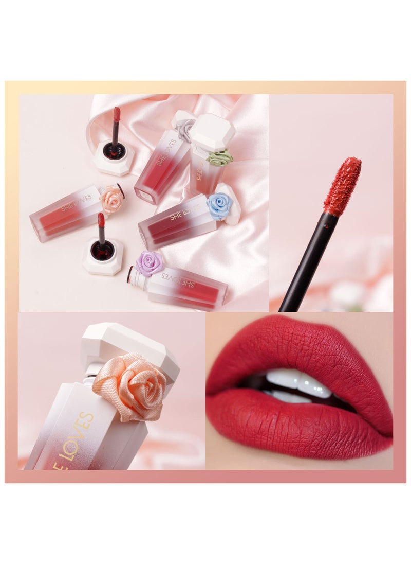 Sheloves Lipstick Matte Liquid Lipstick Makeup For Women Velvet Long Lasting Waterproof Highly Pigmented Colour Quick-Drying, Smudge-Proof, Nourishes, Conditions,Ultra Soft Moisturizes (400#)  - Image 2
