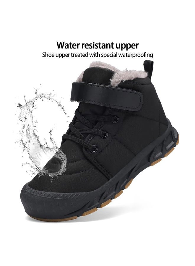 FANSITE Boys Snow Boots Winter Waterproof Slip Resistant Cold Weather Shoes（Little Kid/Big Kid, Black-b, 1.5 Little Kid - Image 5