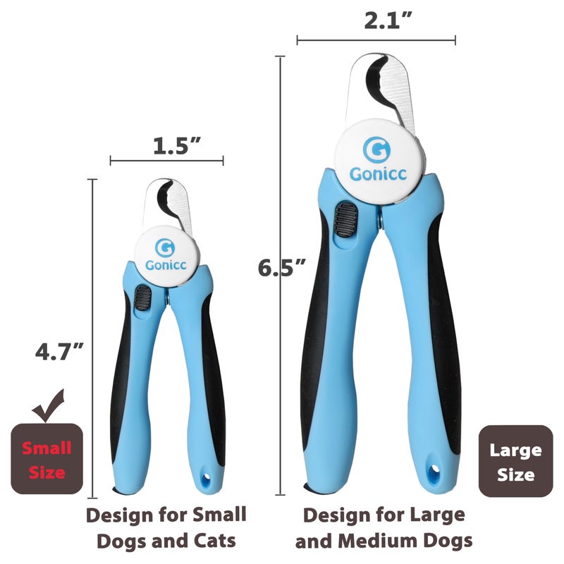 gonicc Professional Small Dog and Cat Nail Clippers Sharp Stainless Steel Pet Nail Trimmers(with Free Nail File in Handle), with Safety Guard to Avoid Overcutting - Image 4
