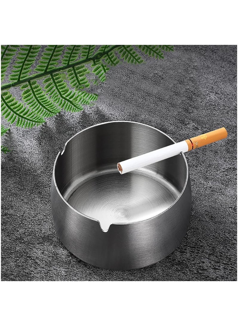 Rubik Ashtray for Cigarettes, Windproof Stainless Steel Ash Tray for Indoor Outdoor Patio Home Office Hotel Tabletop (Size, 12x5x12cm) Silver  - Image 4
