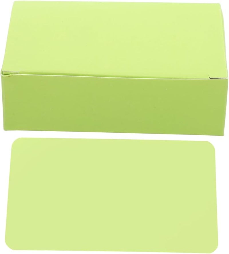 Green Blank Vocabulary Cards 100pcs Rounded Corners Smooth Writing for Notes Messages Projects - Image 1